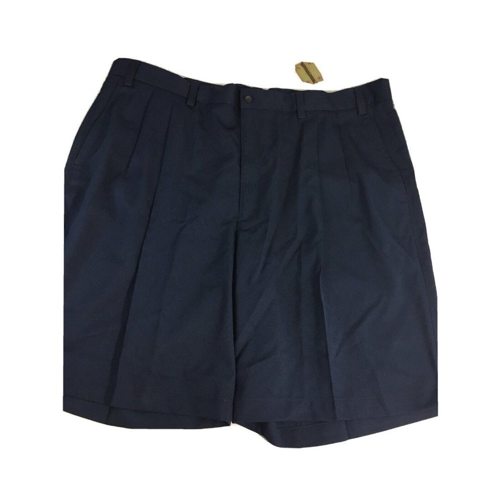 Prospirit Mens Shorts Pleated Navy Blue Size 42